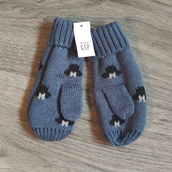 New With Tags BabyGap Disney Minnie Mouse‎ Size XS/S (12-24 Months) Blue Mittens - Picture 4 of 6